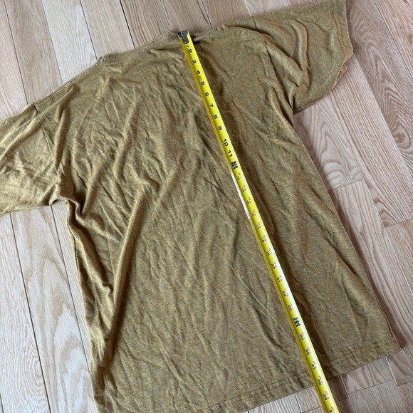 Y2K Peru Emboirdered Nazca Lines Orange Rust Brown Tee Cotton Made in Peru Large - Picture 6 of 7